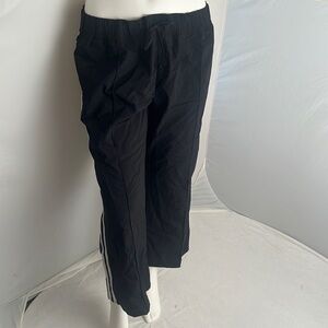 Express Jeans Y2K black with white side stripes cropped workout track pants